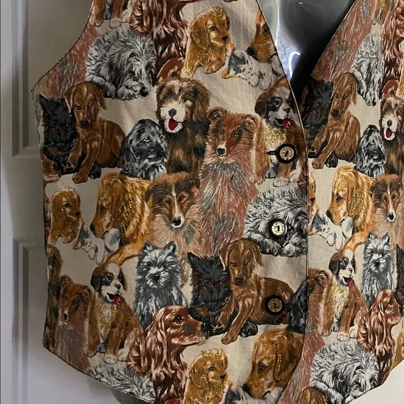Handpainted Dog Print Vest - Picture 3 of 7